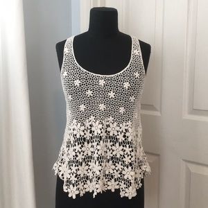 White crochet tank